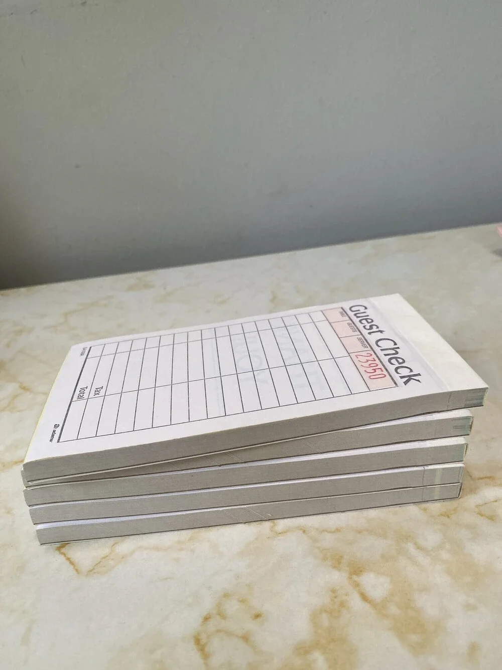 Adams SA108A Carbonless Guest Check Books Restaurant Server Set of 5 New